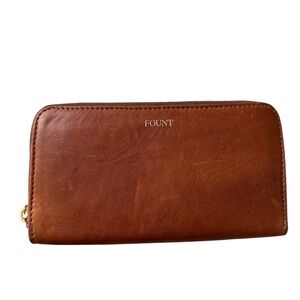 FOUNT Brown Leather Wallet